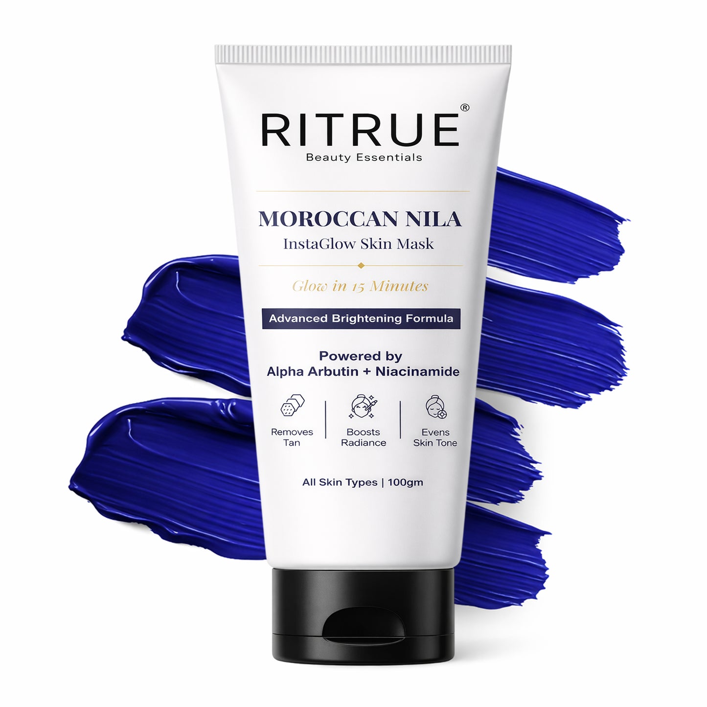 Moroccan Nila Instant Glow Face Mask | Tan Removal | Even Skin Tone With Niacinamide & Alpha Arbutin